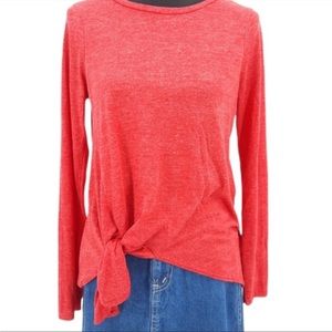 Zara long sleeve red tee